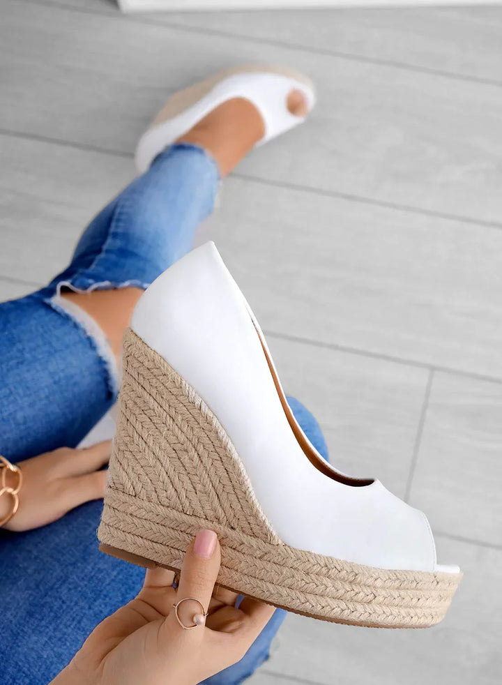 Jane | Suède Espadrilles Met Sleehakken