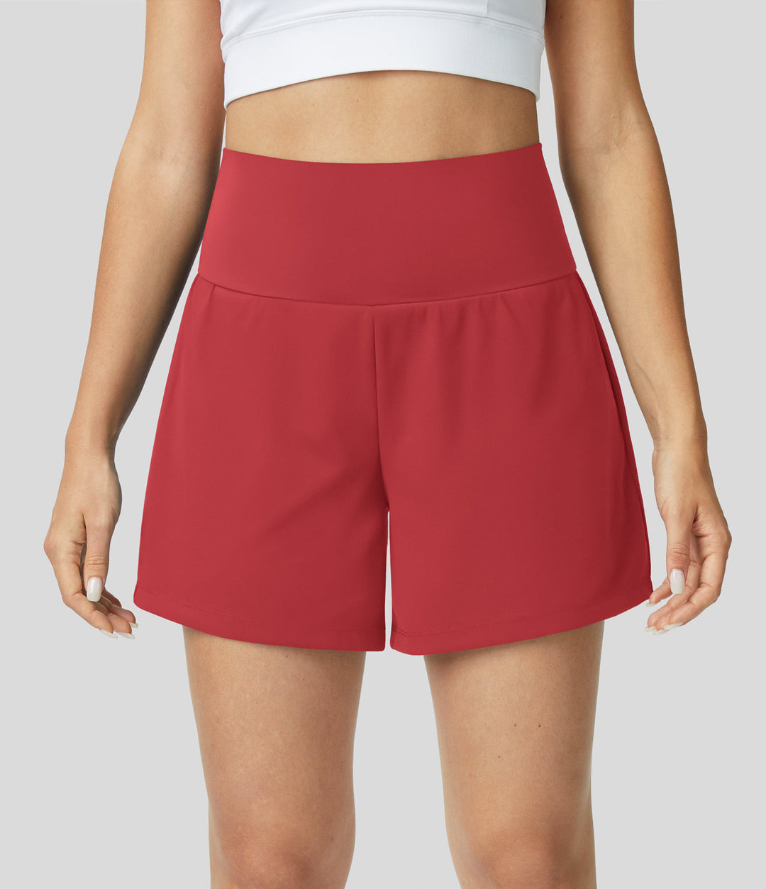 Gayle | 2-in-1 yogashort met hoge taille, achterzak en zijzak