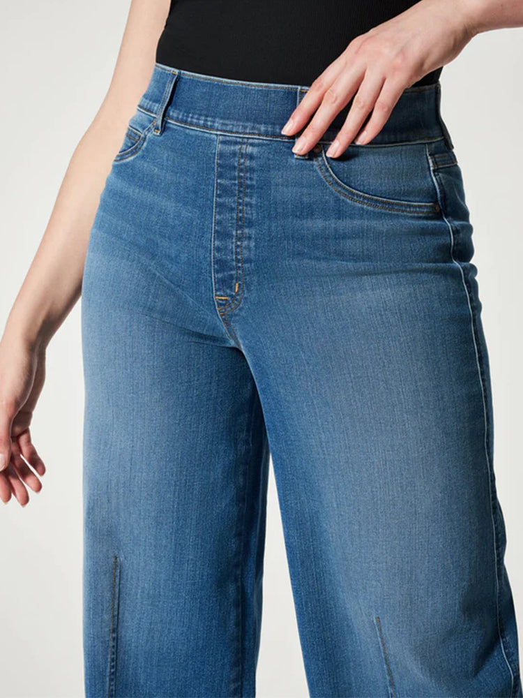 Ghislaine - Pull-on jeans met wijde pijpen