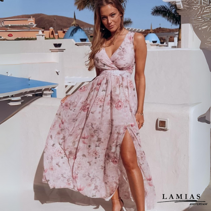 Margot | Dames Zomer Maxi Jurk met Print