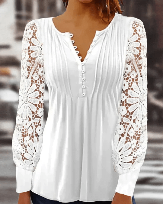 Jeanne - Elegante blouse met lange mouwen