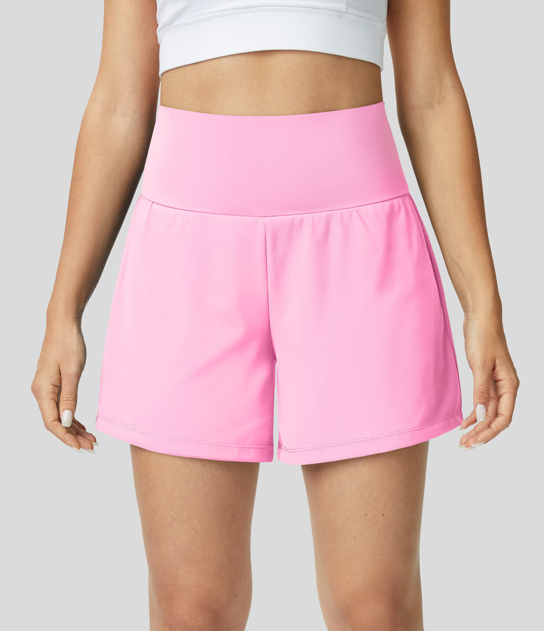 Gayle | 2-in-1 yogashort met hoge taille, achterzak en zijzak