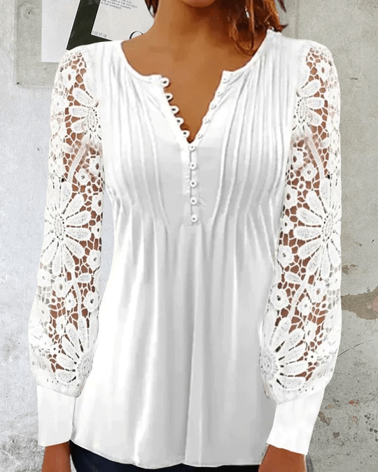 Jeanne - Elegante blouse met lange mouwen