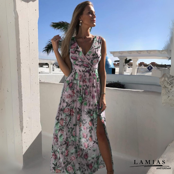 Margot | Dames Zomer Maxi Jurk met Print