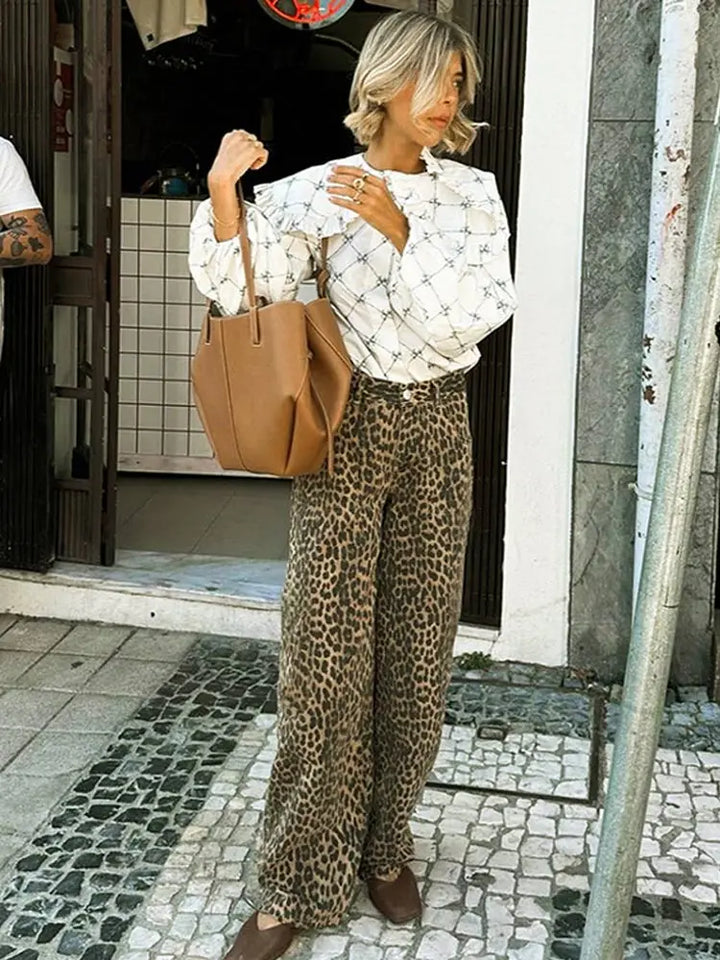 Emmeline Leopard Pants | De Trendy virale panter-broeken!