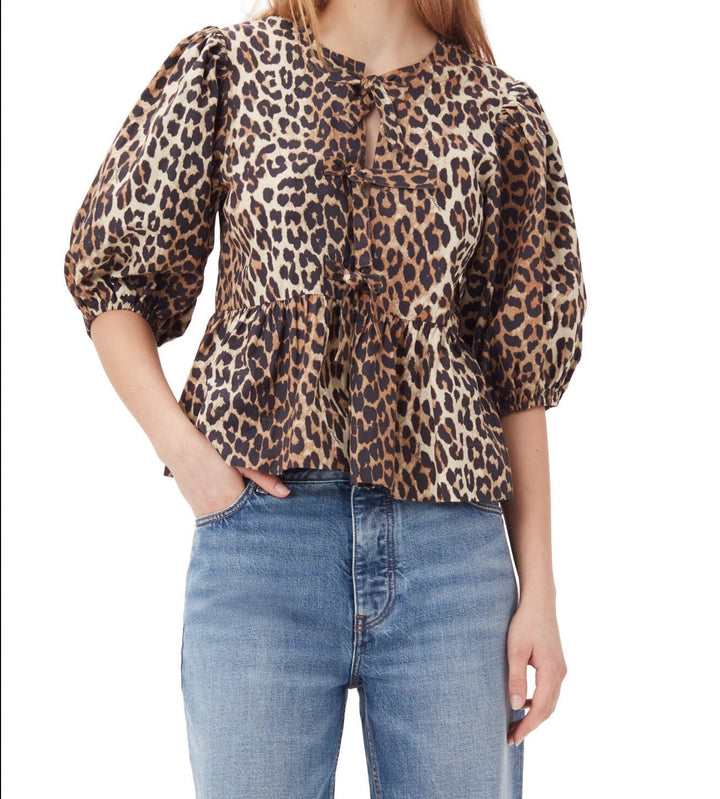 Bella - Top met luipaardprint