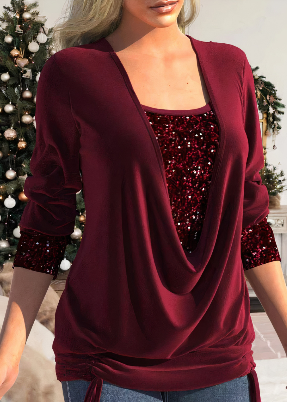 IRIS™ GLAMOUREUZE GLITTER BLOUSE