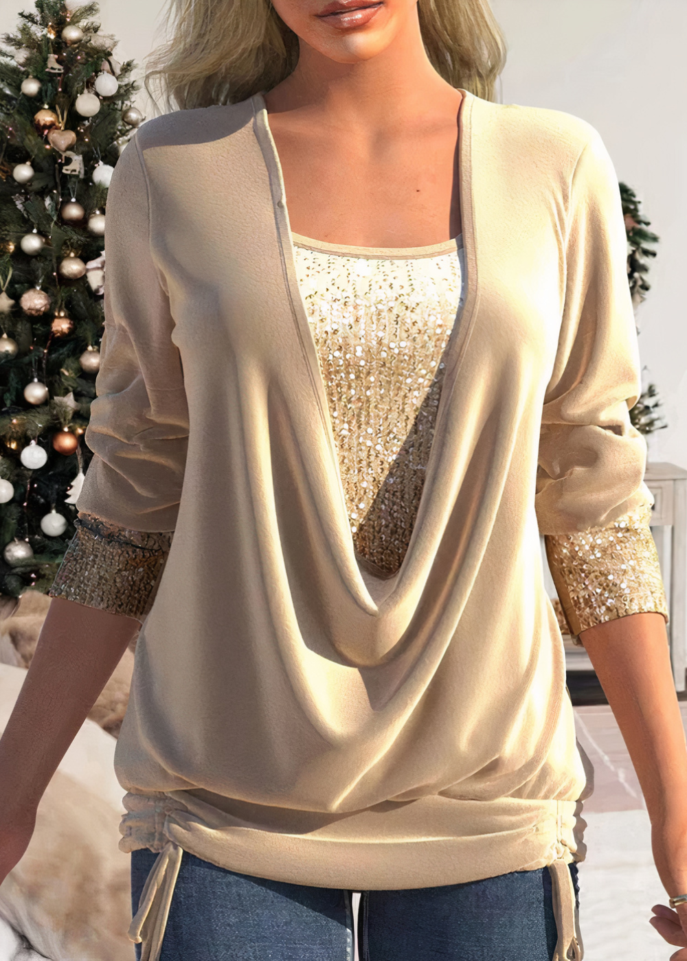 IRIS™ GLAMOUREUZE GLITTER BLOUSE