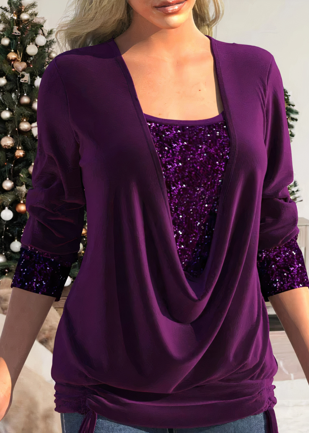 IRIS™ GLAMOUREUZE GLITTER BLOUSE