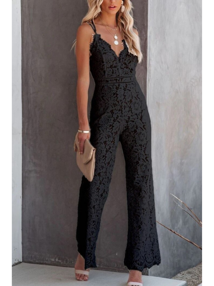 Rebekah | Jumpsuit met V-hals en kanten rug