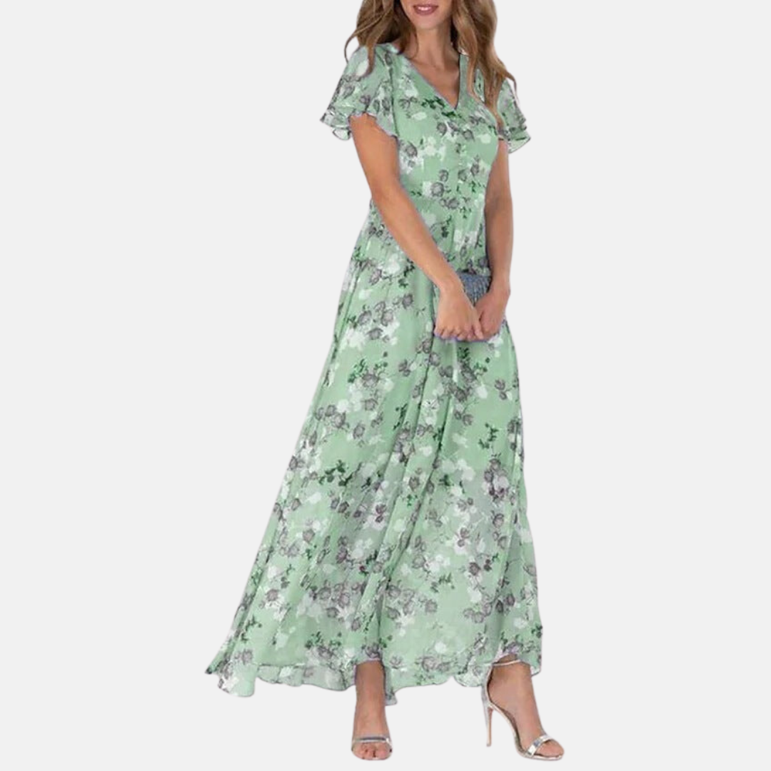 Jeannette - Elegante jurk met bloemenprint