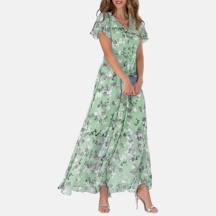 Jeannette - Elegante jurk met bloemenprint