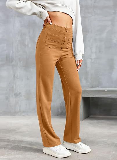 Melody -  High-waisted elastische casual broek