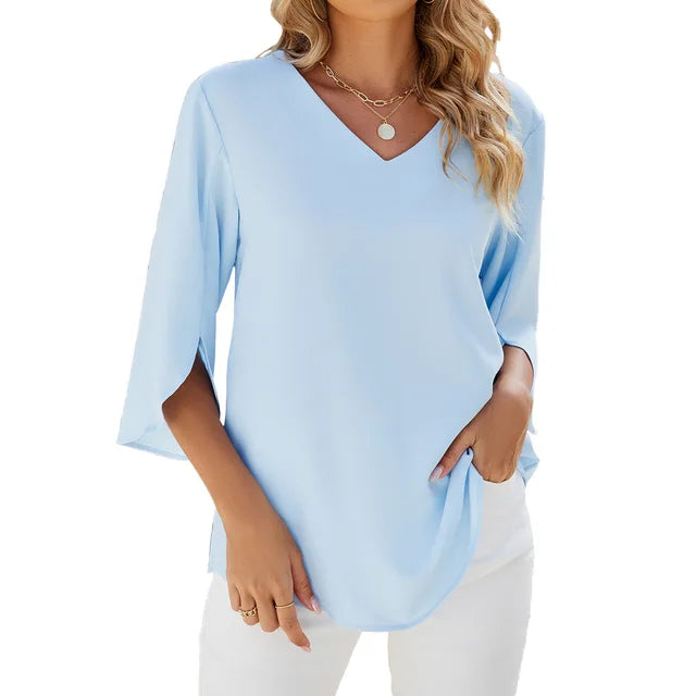 Verna  - V-hals blouse