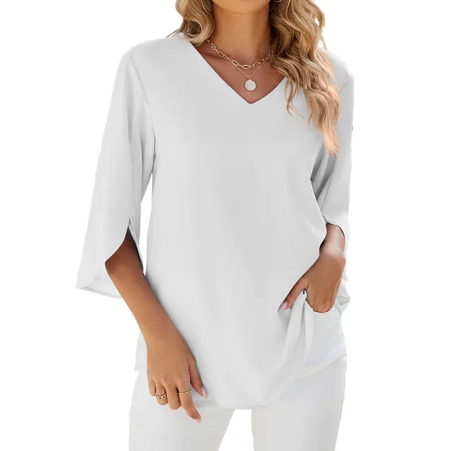 Verna  - V-hals blouse