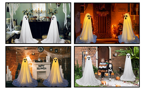 Ghastly Guardian: Verlicht spookdecor (65" hoog)